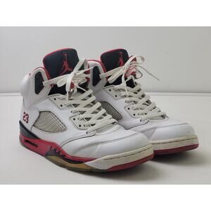 Nike Air Jordan 5 Retro Sneakers Fire Red Colorway 2013 Collection Men's Sz 11.5